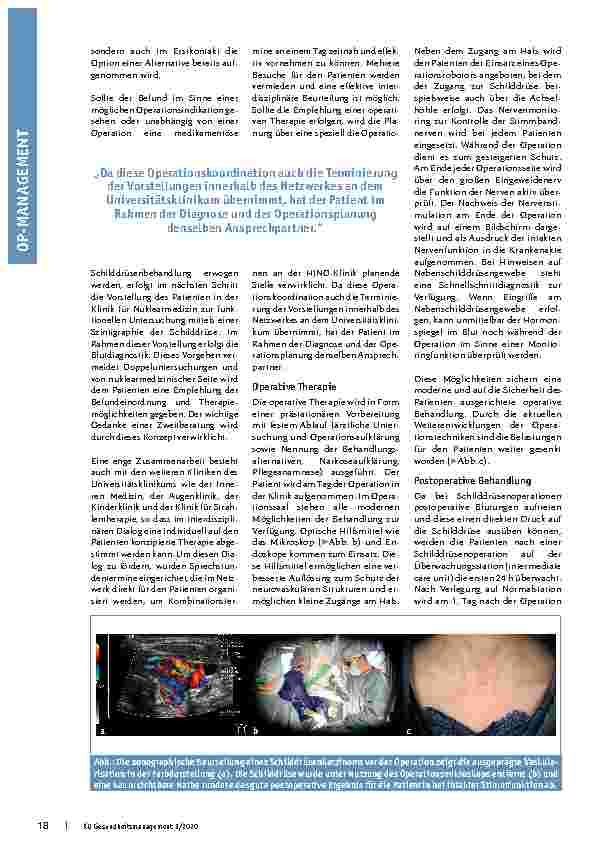 Vorschauseite 2: Den Behandlungsweg im Blick: Modernes Management der Schilddrüsenchirurgie