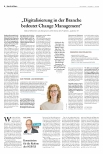Vorschauseite 1: "Digitalisierung in der Branche bedeutet Change Management."