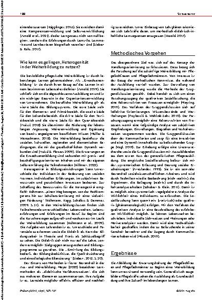Vorschauseite 2: Heterogenität als Chance in der Weiterbildung: Handlungsorientierung zur Gestaltung der Weiterbildung Intensivund Anästhesiepflege