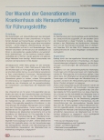Vorschauseite 1: Der Wandel der Generationen im Krankenhaus als Herausforderung für Führungskräfte
