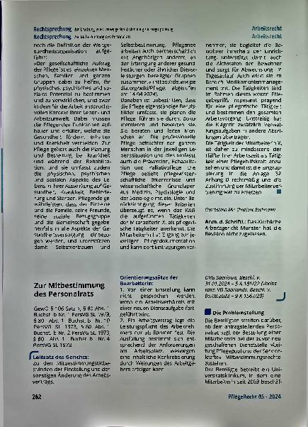 Vorschauseite 1: Zur Mitbestimmung des Personalrats
