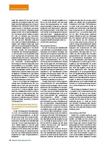 Vorschauseite 3: Toxikologische Analytik von Cannabis – Probenmatrices, Analystentechniken und Interpretation der Ergebnisse