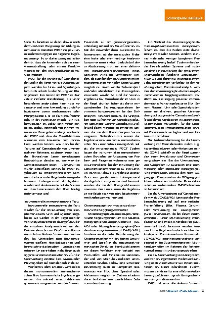 Vorschauseite 4: Toxikologische Analytik von Cannabis – Probenmatrices, Analystentechniken und Interpretation der Ergebnisse