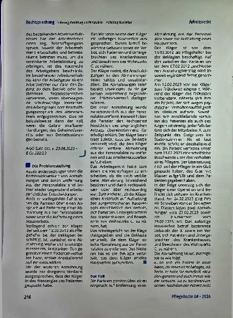Vorschauseite 2: Entfernung Abmahnung aus Personalakte - Aufhebung Hausverbot