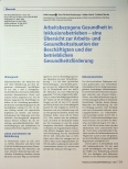Vorschauseite 1: Arbeitsbezogene Gesundheit in Inklusionsbetrieben - eine Übersicht zur Arbeitsund Gesundheitssituation der Beschäftigten und der betrieblichen Gesundheitsförderung