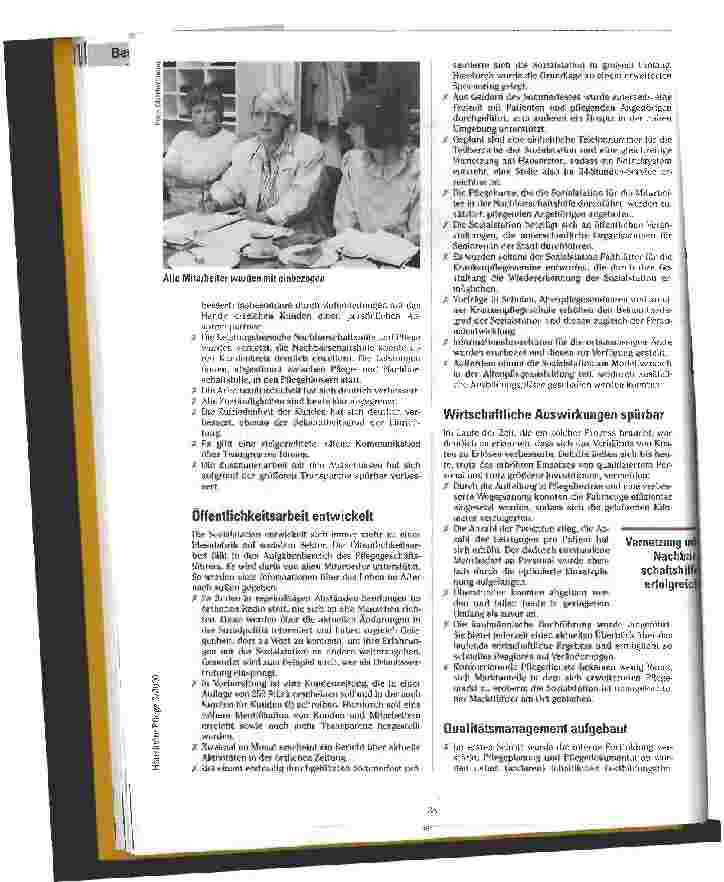 Vorschauseite 4: Teamorganisation im Pflegedienst Erfahrungsbericht einer Sozialstation