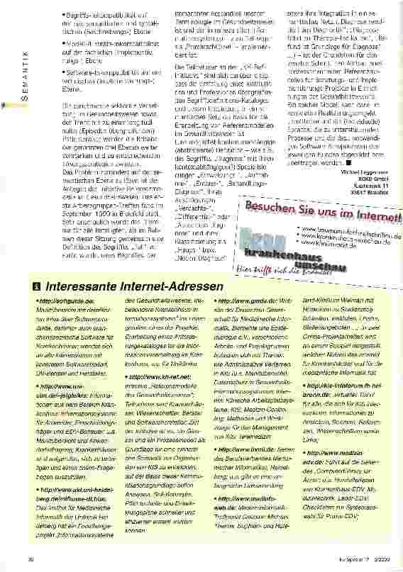 Vorschauseite 2: Gesucht: Eine gemeinsame Sprache Kommunikation ist das A und O im Gesundheitswesen der Zukunft