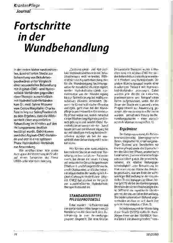 Vorschauseite 1: Fortschritte in der Wundbehandlung