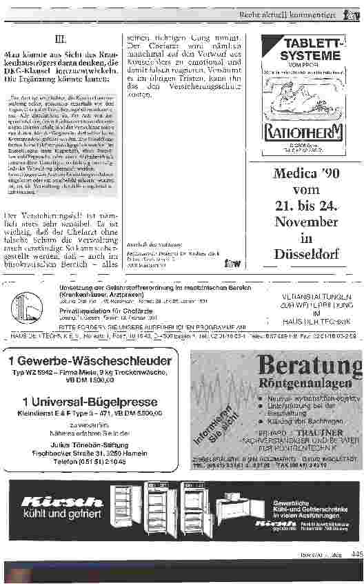 Vorschauseite 2: Versicherungsklauseln in Chefarztverträgen