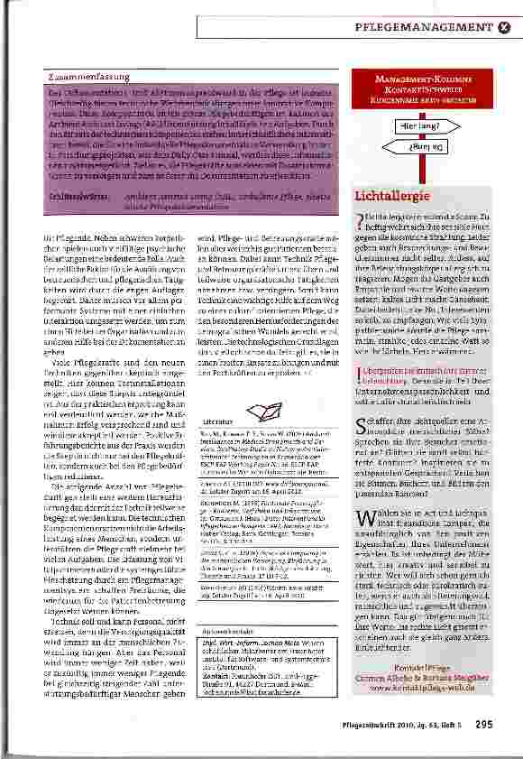 Vorschauseite 4: AAL für ein besseres Pflegemanagement?