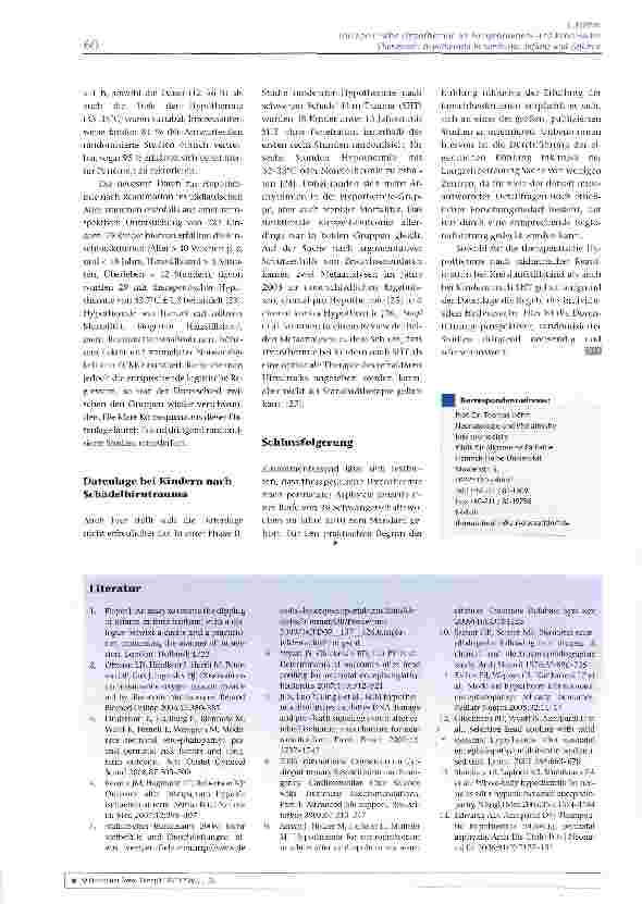 Vorschauseite 4: Therapeutische Hypothermie im Neugeborenenund Kindesalter