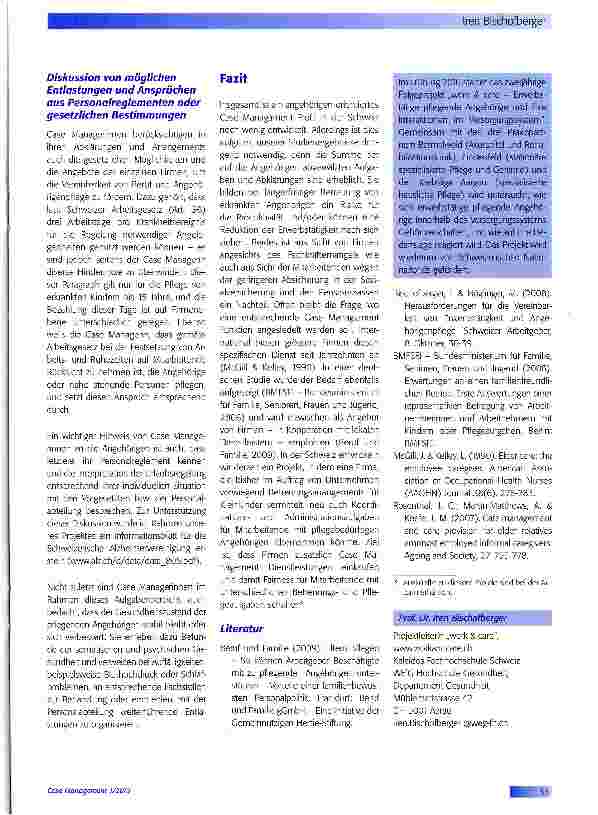 Vorschauseite 3: Case Management - Entlastungspotenzial für erwerbstätige pflegende Angehörige