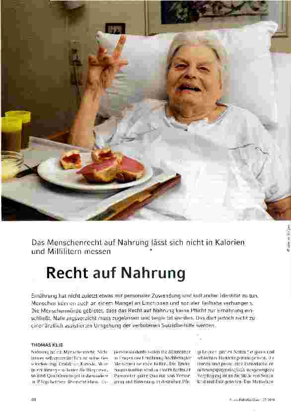Vorschauseite 1: Recht auf Nahrung
