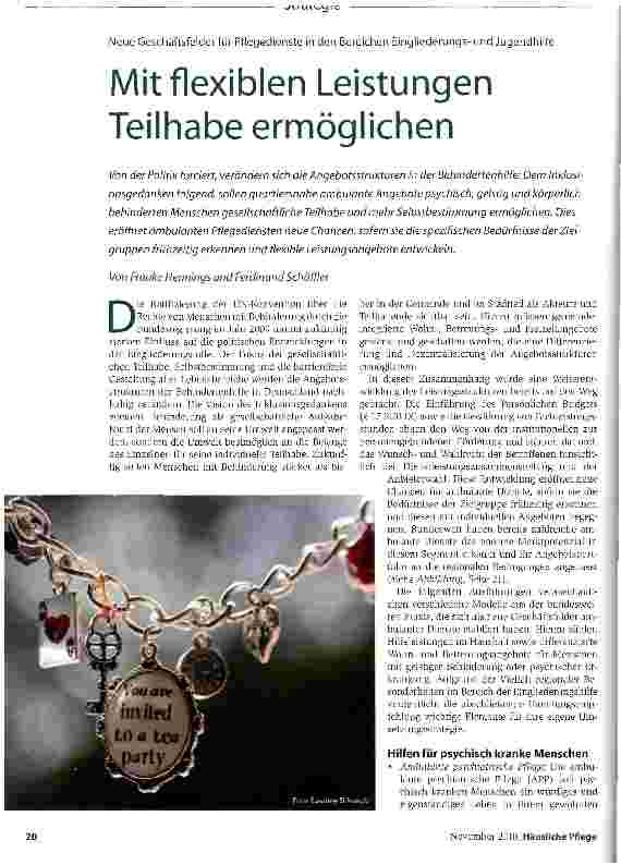 Vorschauseite 1: Mit flexiblen Leistungen Teilhabe ermöglichen