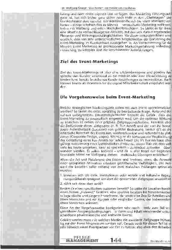 Vorschauseite 2: Neue Formen der Kundenkommunikation Eventmarketing und Fundraising