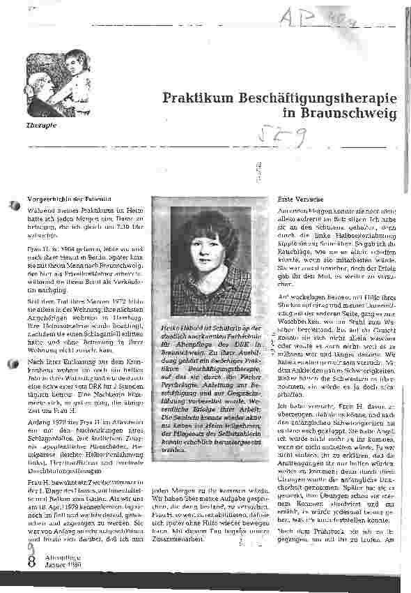 Vorschauseite 1: Praktikum Beschäftigungstherapie in Braunschweig
