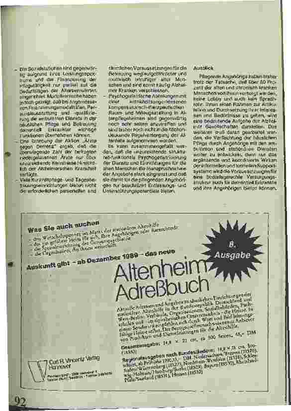 Vorschauseite 3: Gründung einer bundesweiten Alzheimer-Gesellschaft