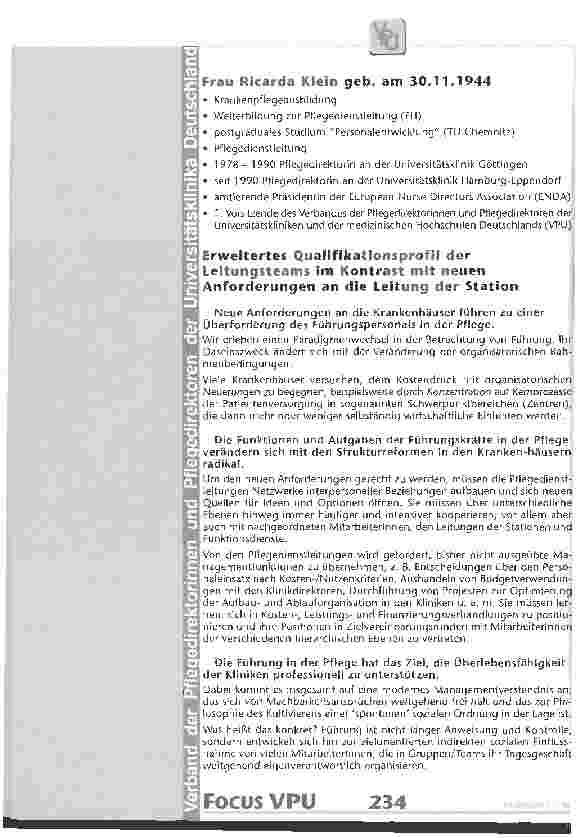 Vorschauseite 3: Verband der Pflegedirektorinnen und Pflegedirektoren der Universitätsklinika Deutschland (VPU)