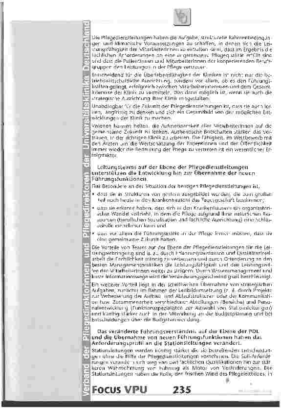Vorschauseite 4: Verband der Pflegedirektorinnen und Pflegedirektoren der Universitätsklinika Deutschland (VPU)