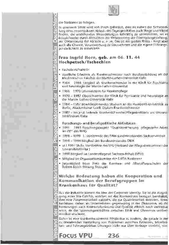 Vorschauseite 5: Verband der Pflegedirektorinnen und Pflegedirektoren der Universitätsklinika Deutschland (VPU)