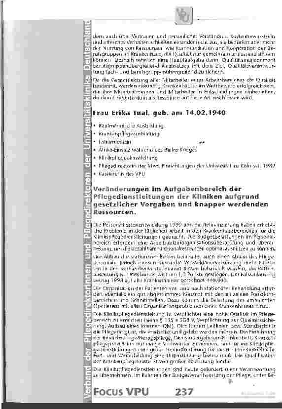 Vorschauseite 6: Verband der Pflegedirektorinnen und Pflegedirektoren der Universitätsklinika Deutschland (VPU)
