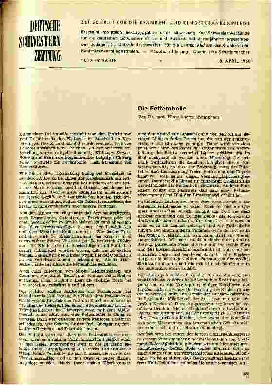 Vorschauseite 1: Die Fettembolie