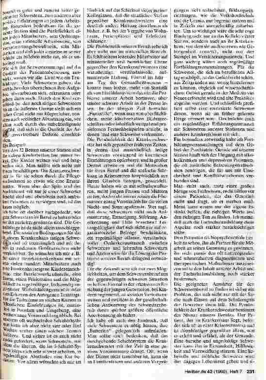Vorschauseite 2: Die Bewährung in der Praxis aus der Sicht einer jungen Krankenschwester