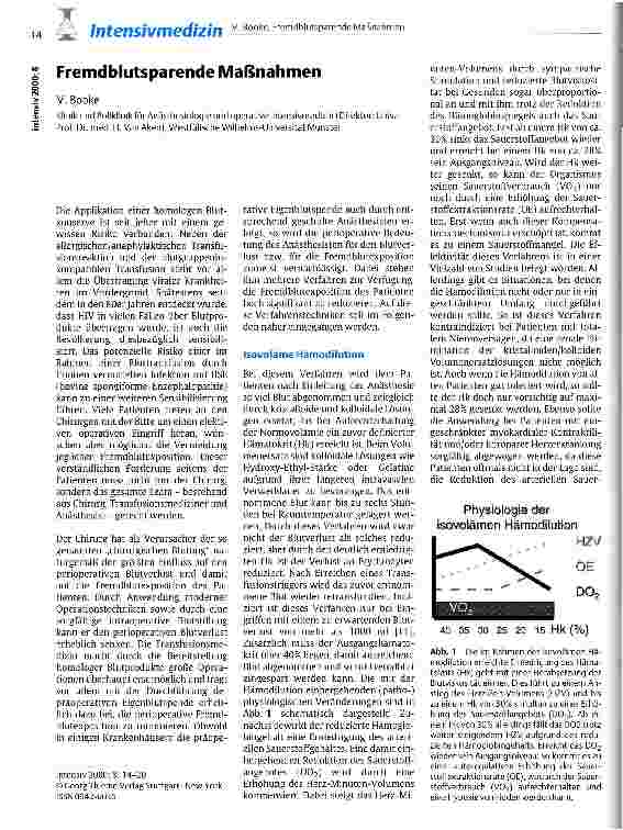 Vorschauseite 1: Fremdblutsparende Maßnahmen