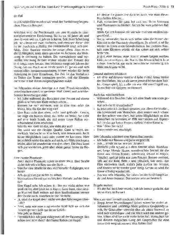 Vorschauseite 3: Spannungen und Konflikte lösen durch Phantasiegetragene Transformation Bericht über ein DGSP-Kurzseminar