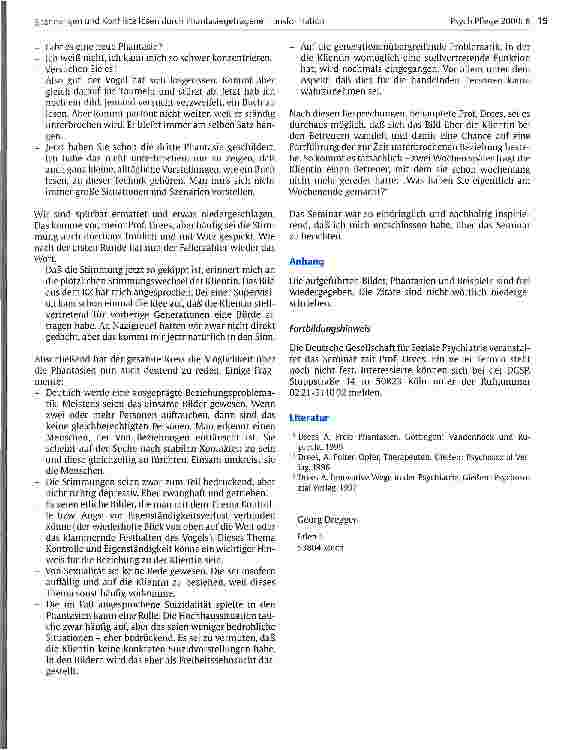 Vorschauseite 5: Spannungen und Konflikte lösen durch Phantasiegetragene Transformation Bericht über ein DGSP-Kurzseminar