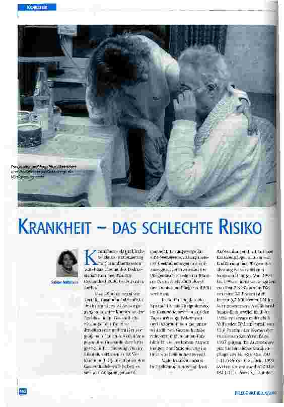Vorschauseite 1: Krankheit - Das schlechte Risiko