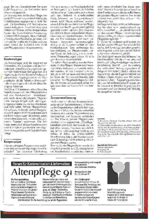Vorschauseite 3: Sozialstationen und Private im Vergleich