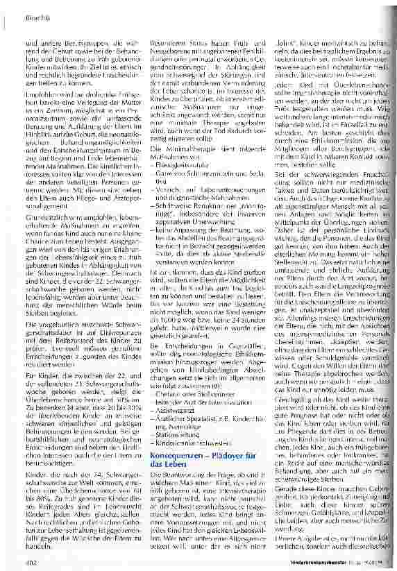Vorschauseite 4: Frühgeborene und Ethik