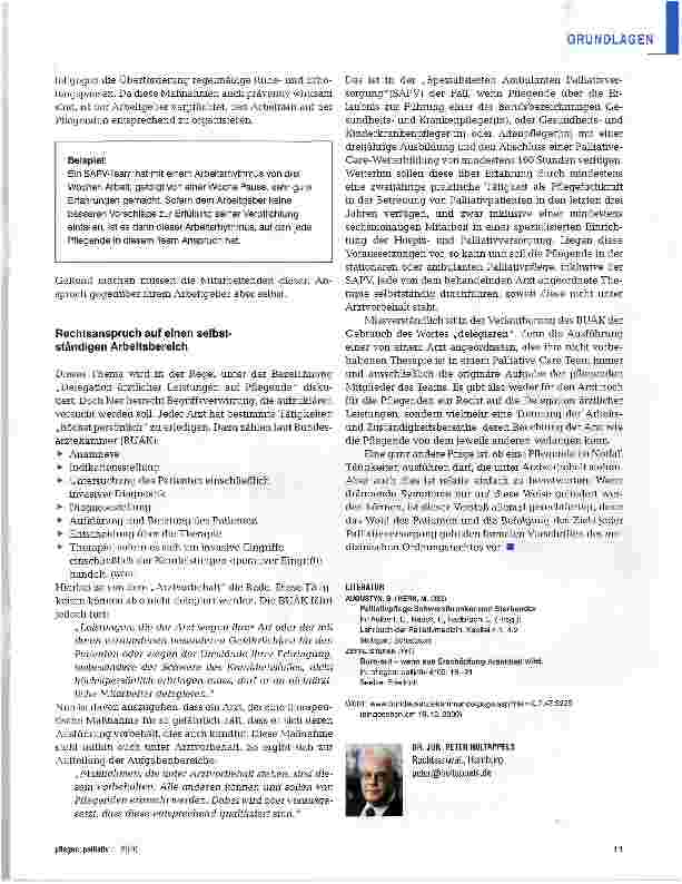 Vorschauseite 3: Rechte der Pflegenden in der Palliative Care