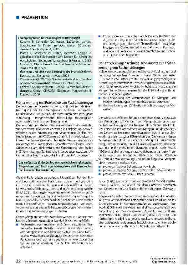 Vorschauseite 4: Diagnostische und präventive Ansätze früher Lernstörungen in der ergotherapeutischen Praxis