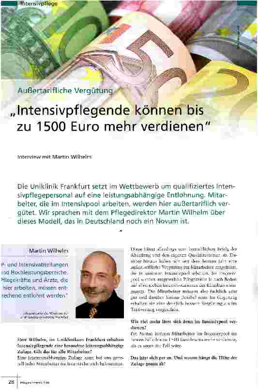 Vorschauseite 1: Intensivpflegende können bis zu 1500 Euro mehr verdienen