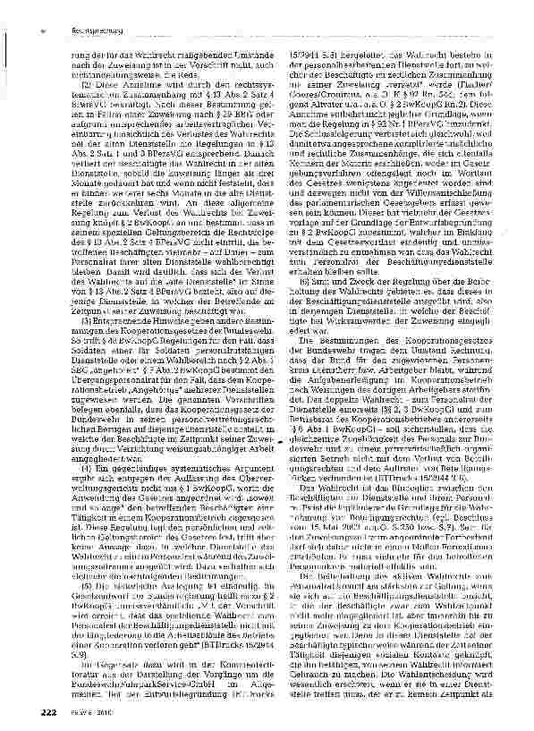 Vorschauseite 3: Wahlrecht zum Personalrat bei Zuweisung einer Tätigkeit bei einem Wirtschaftsunternehmen