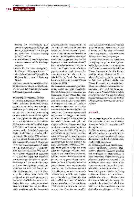 Vorschauseite 2: Das Ehrenamt bei der Unterstützung von Pflegebedürftigen und ihren Familien: Profil und Motive