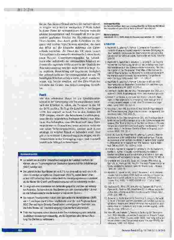 Vorschauseite 6: Traumaversorgung in Deutschland