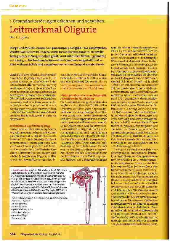 Vorschauseite 1: Leitmerkmal Oligurie
