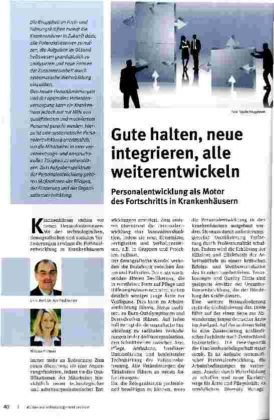 Vorschauseite 1: Gute halten, neue integrieren, alle weiterentwickeln