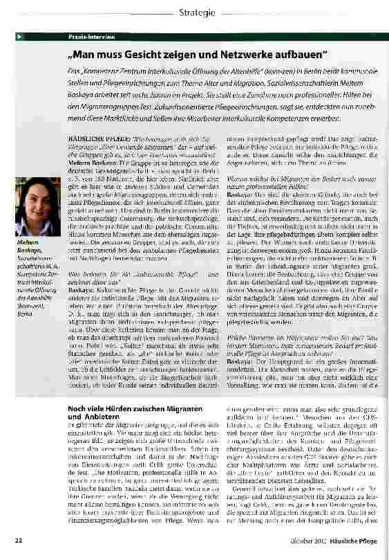 Vorschauseite 1: „Man muss Gesicht zeigen und Netzwerke aufbauen