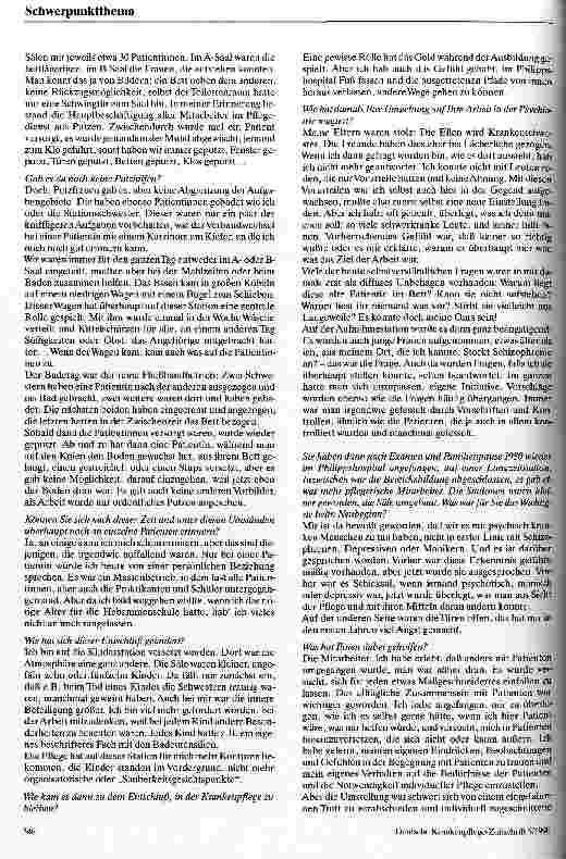Vorschauseite 3: 40 Jahre psychiatrische Krankenpflege