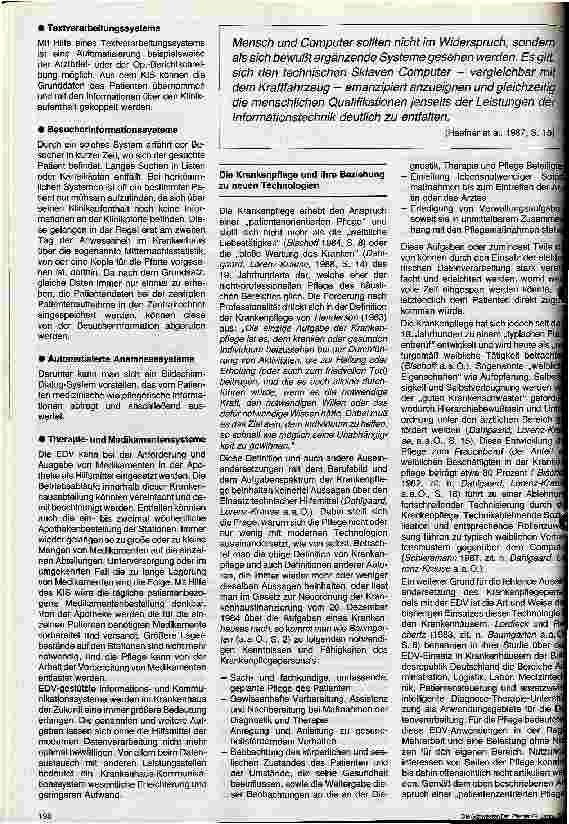 Vorschauseite 4: EDV in der Krankenpflege - Möglichkeiten des Einsatzes moderner Technologien im stationären Bereich und in Schulen - 1. Teil