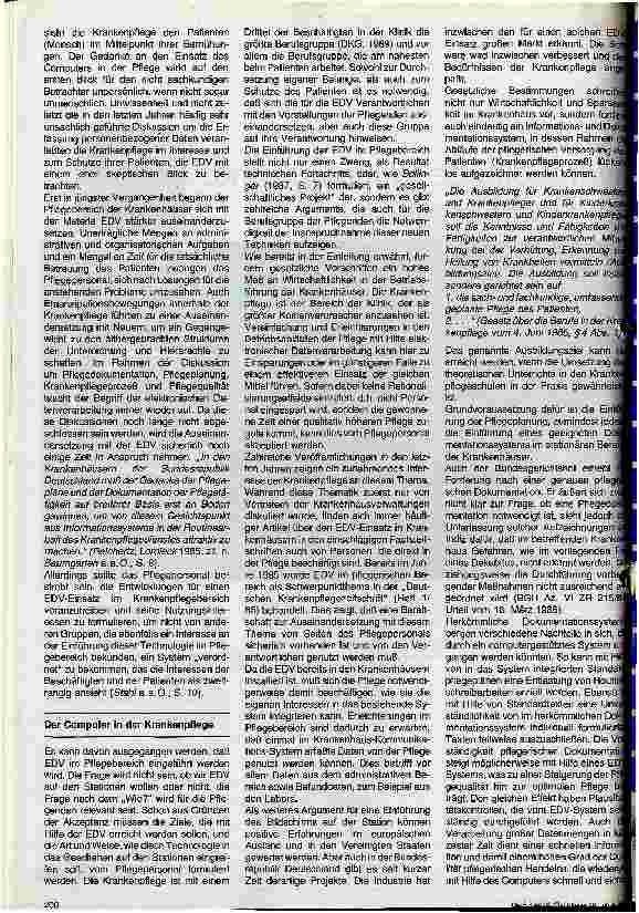 Vorschauseite 5: EDV in der Krankenpflege - Möglichkeiten des Einsatzes moderner Technologien im stationären Bereich und in Schulen - 1. Teil