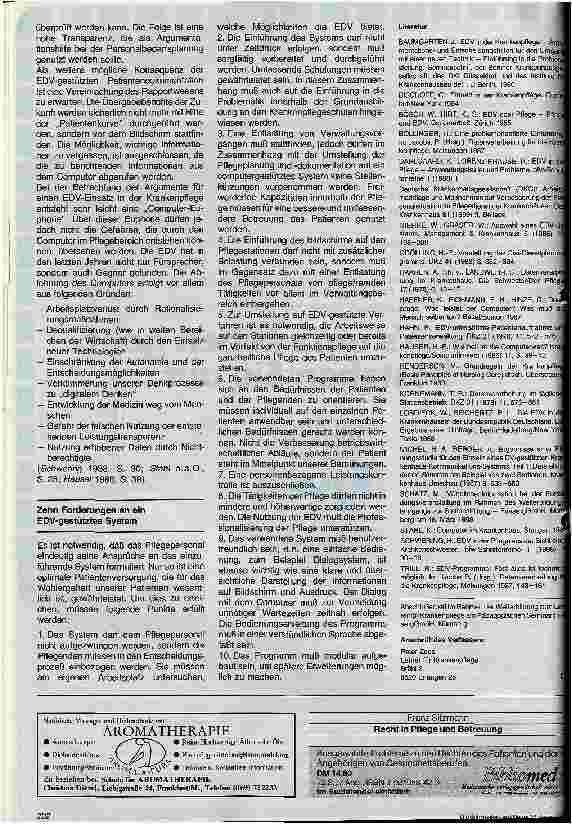 Vorschauseite 6: EDV in der Krankenpflege - Möglichkeiten des Einsatzes moderner Technologien im stationären Bereich und in Schulen - 1. Teil