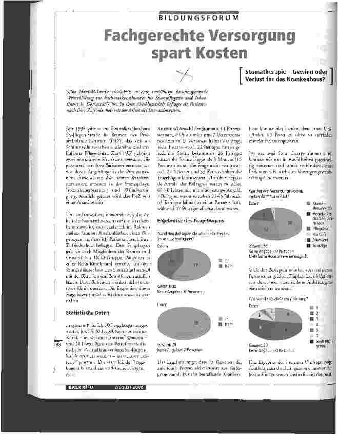 Vorschauseite 1: Fachgerechte Versorgung spart Kosten
