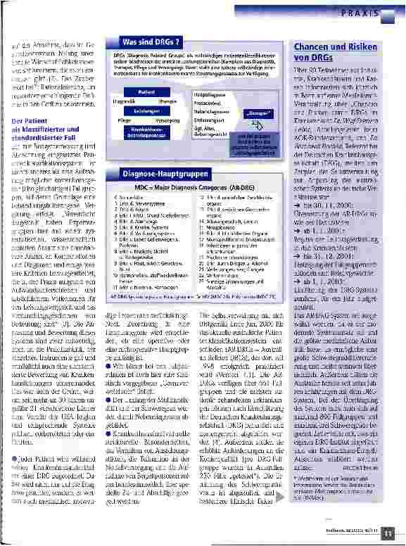 Vorschauseite 2: DRG - Diagnosis Related Groups Drei Buchstaben, die das Krankenhaus auf den Kopf stellen.
