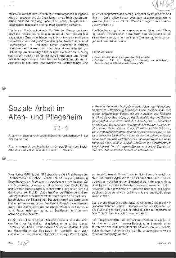 Vorschauseite 1: Soziale Arbeit im Altenund Pflegeheim