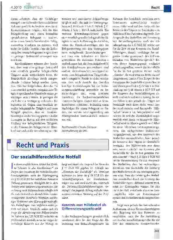 Vorschauseite 4: Erteilung einer Sonderzulassung als Belegarzt